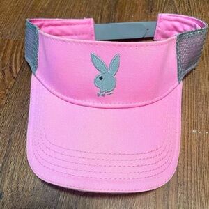 Vintage Playboy Bunny Y2K Pink Sun Visor Hat